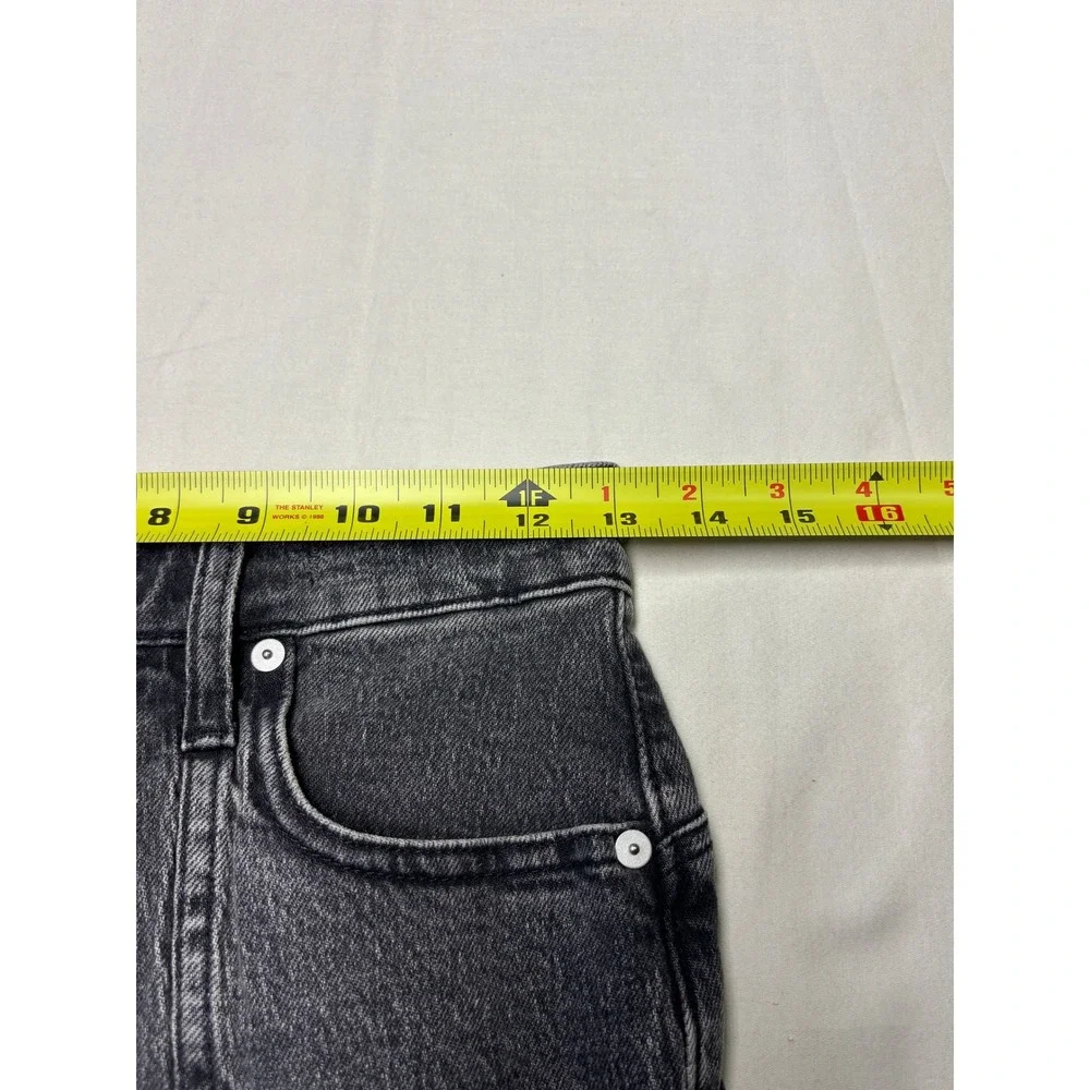 Madewell The Perfect Vintage Straight Jean Faded Black Seam Denim Womens 24X29 - Picture 10 of 14